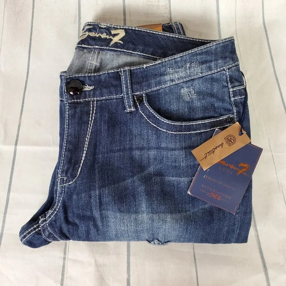 Seven7 Luxe Jeans Sully  Blue 14 Stretch Bootcut NWT - Picture 13 of 15